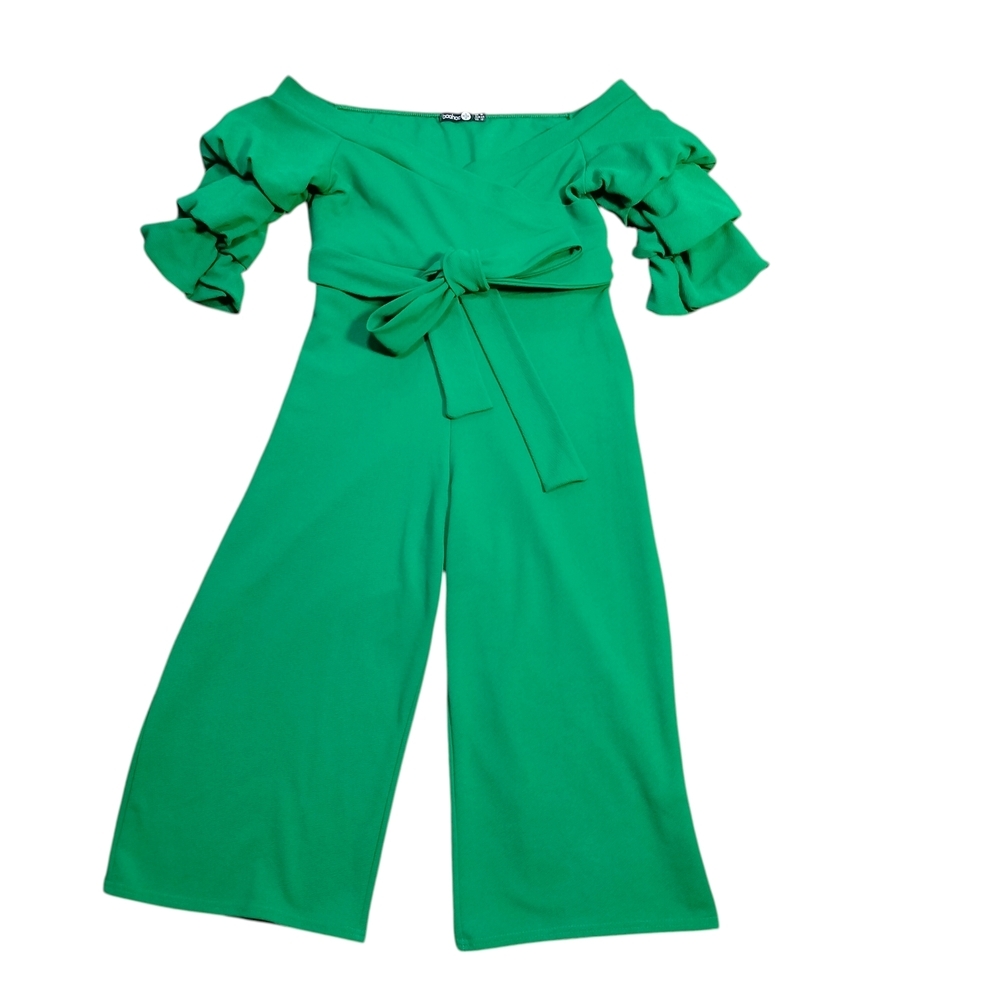 Boohoo Emerald Green Jumpsuit Size 12 - Picture 2 of 5
